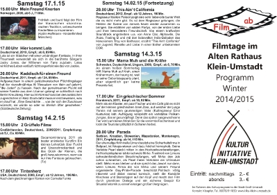 Faltblatt 2014/ 2015